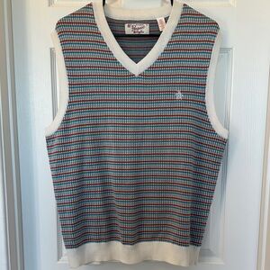 Penguin by Munsingwear Striped Sleeveless Sweater Vest